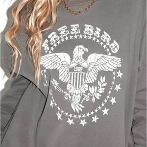 Zutter Free Bird Charcoal Sweatshirt